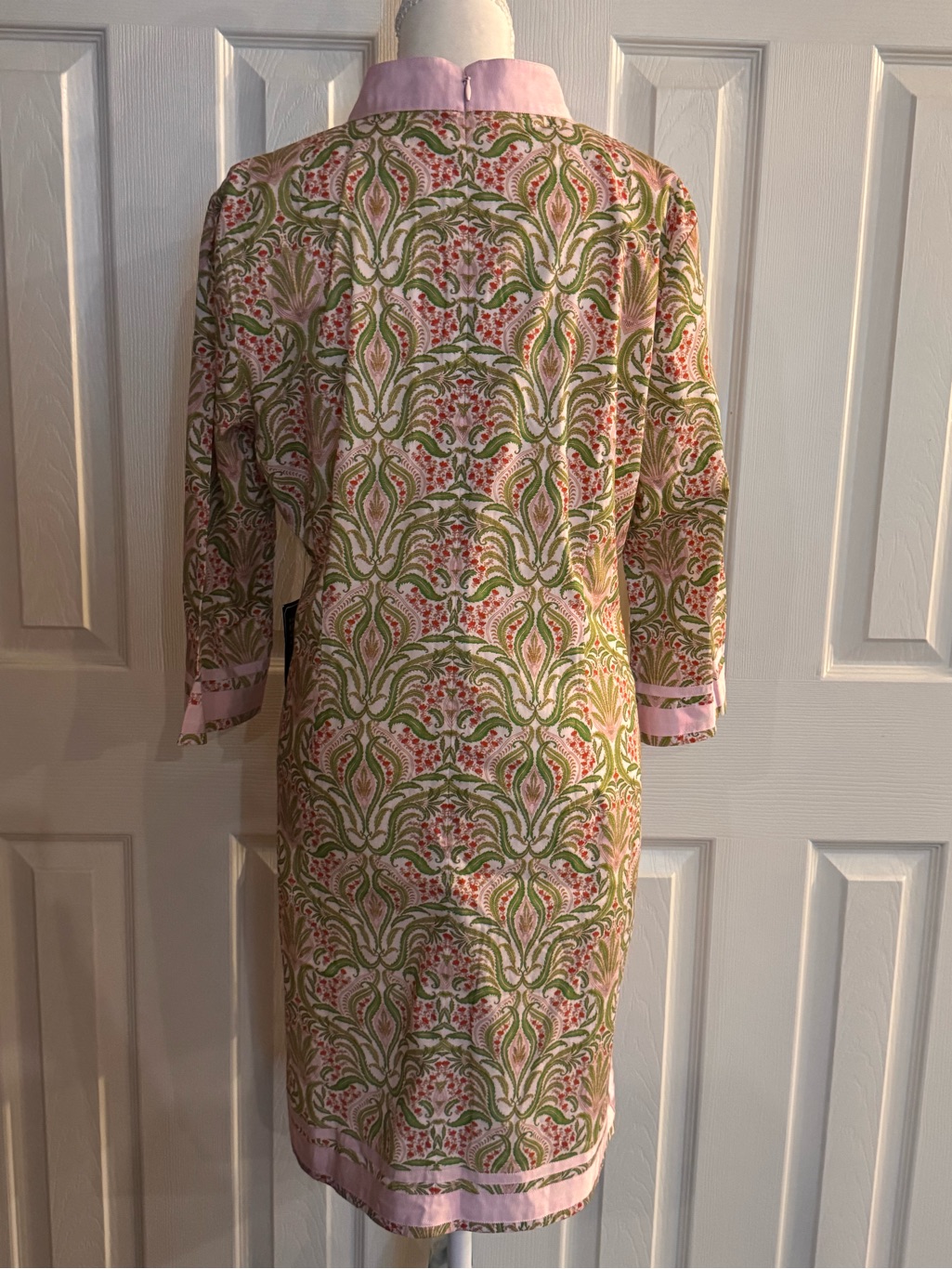 Nicoblu-Capri Short Tunic Dress In Delicate Ferns — image 3 of 8